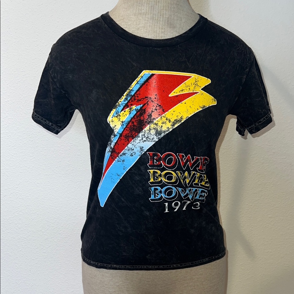 Graphic Tee - Black with Red/Yellow/Blue Lightning Bolt